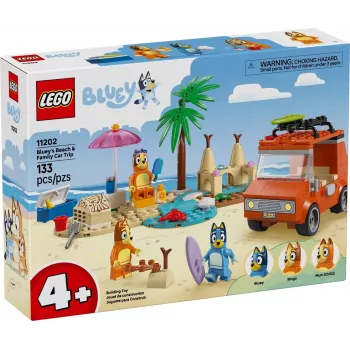 LEGO Bluey Blue Car Family Trip 11202 – žaidimų rinkinys šeimos kelionei