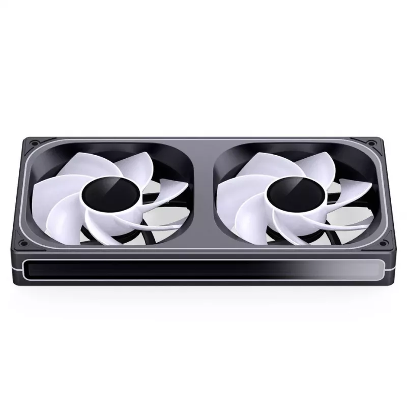 Jonsbo ZB-240BR 120mm atvirkštinės mentės ARGB PWM 2 vnt. korpuso ventiliatoriai – juodi