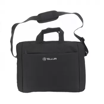 Dėklas nešiojamam kompiuteriui Tellur TLL611312, 15,6 colio, Cozy Black, paminkštintas skyrius, užtrauktuku užsegamos kišenės