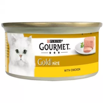 Purina Nestle Gourmet Gold šlapias kačių ėdalas su lašiša ir vištiena, 85 g