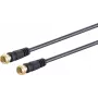Koaksialinis kabelis S/CONN 80097-G-128CP-S 7,5 m F tipo juodas