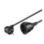 Wentronic goobay 93094 - Prailginimo laidas su kištuku CEE 7/7 (kampinis) į lizdą CEE 7/4 - AC 250 V - 10 A - 5,0 m - Juodas