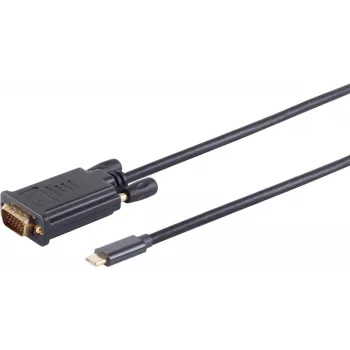 VGA kabelis ShiverPeaks BS10-59025 1 m USB C VGA (D-Sub) juodas
