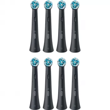 Pakeičiamieji dantų šepetėlių antgaliai Oral-B IOUR8BK 8 vnt., juodi
