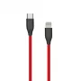 Silicone laidas USB Type C - Lightning, 1 m (raudonas)