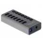 Delock DELOCK-63669 USB 3.2 skirstytuvas 7 prievadų, pilkas aliuminis