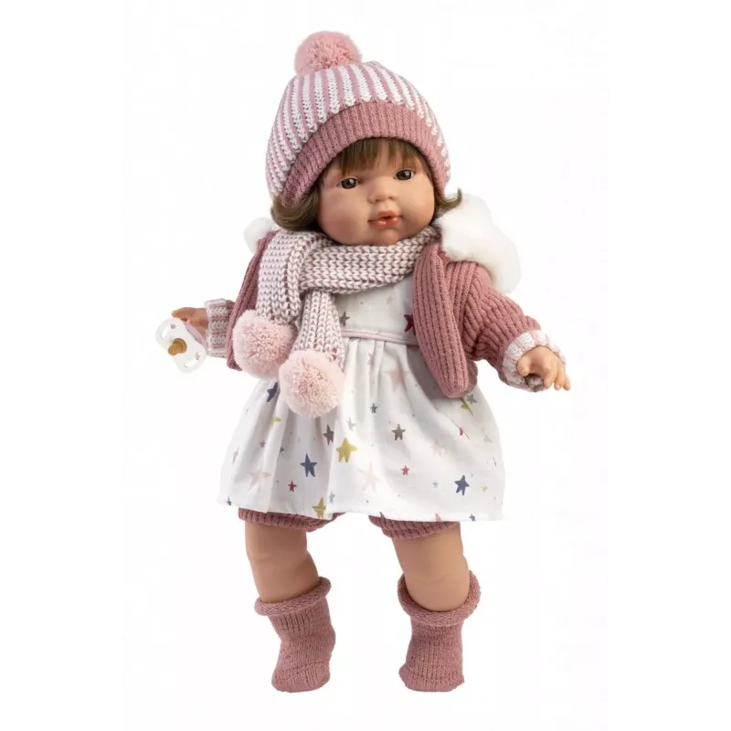 Lėlė Llorens Lola, 38 cm, verkianti, realistinės savybės, minkštas kūnas