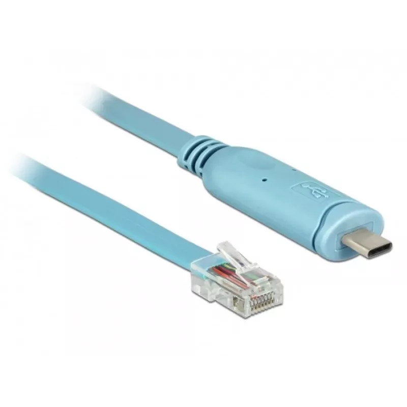 Serijinis kabelis DeLOCK 63914 USB Type-C RJ45 3m mėlynas