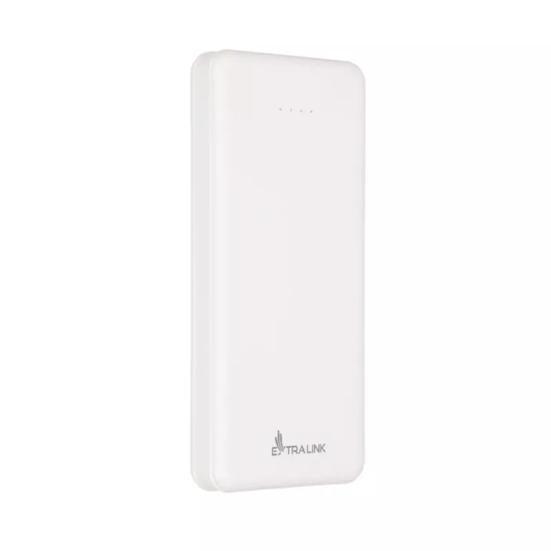 Power bank Extralink EPB-078W 10000 mAh baltas, USB-C, 10 W išėjimas, įkrauna iki 2 įrenginių