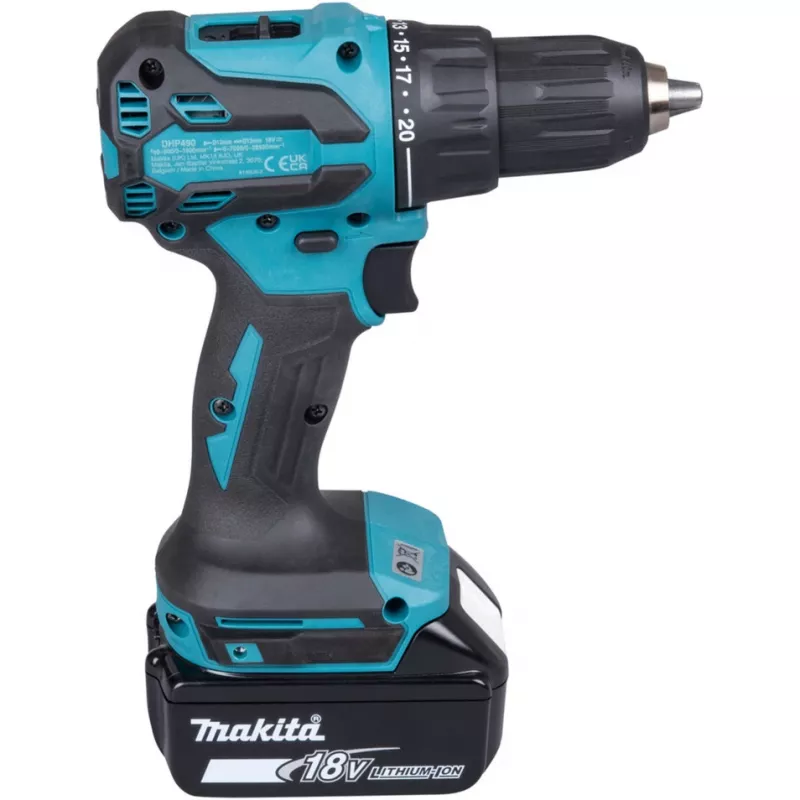 Belaidis smūginis gręžtuvas-suktuvas Makita DHP490Z, 18V (mėlynas/juodas, be akumuliatoriaus ir įkroviklio)