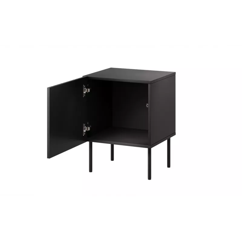 Naktiniai staliukai 2 vnt Cama Meble ISLA 44,5×40×59 cm juoda matinė MDF/medžio drožlių plokštė