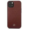 Mercedes MEHCP13SPSQRE iPhone 13 mini 5,4 raudonas kietas dėklas su odine žvaigždžių rašto apdaila