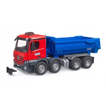 BRUDER MB Arocs Halfpipe Tipper Truck – savivartis su pusapvaliu kėbulu