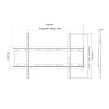 TV laikiklis prie sienos Sunne 37-70-EF, 37–70 colių, maks. 40 kg, VESA 200x200–600x400, juodas