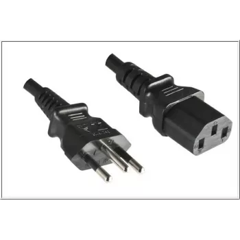 Microconnect PE010418BRAZIL maitinimo laidas 2,1 m juodas C13 jungtis