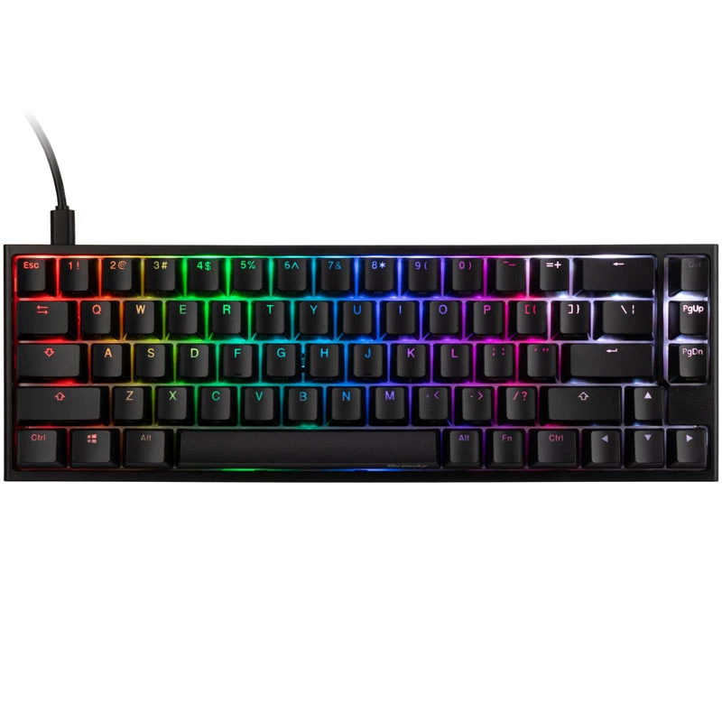 Ducky One 2 SF žaidimų klaviatūra, MX-Blue, RGB LED – juoda (US)