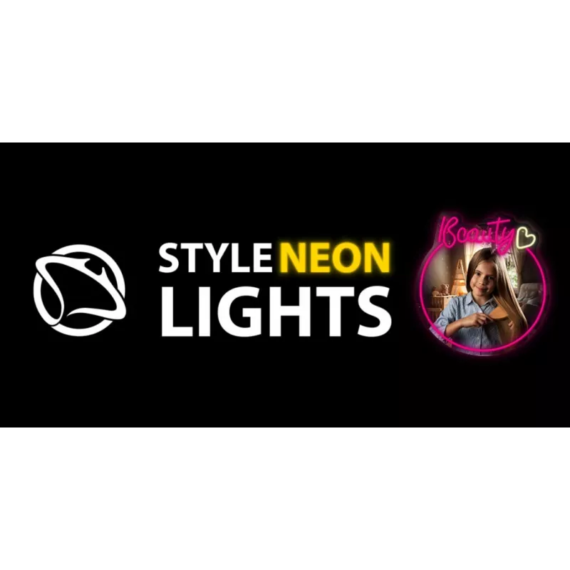 LED neoninis veidrodžio apšvietimas MANTA MASNL130PK Style Neon Lights BEAUTY, rožinis akcentas