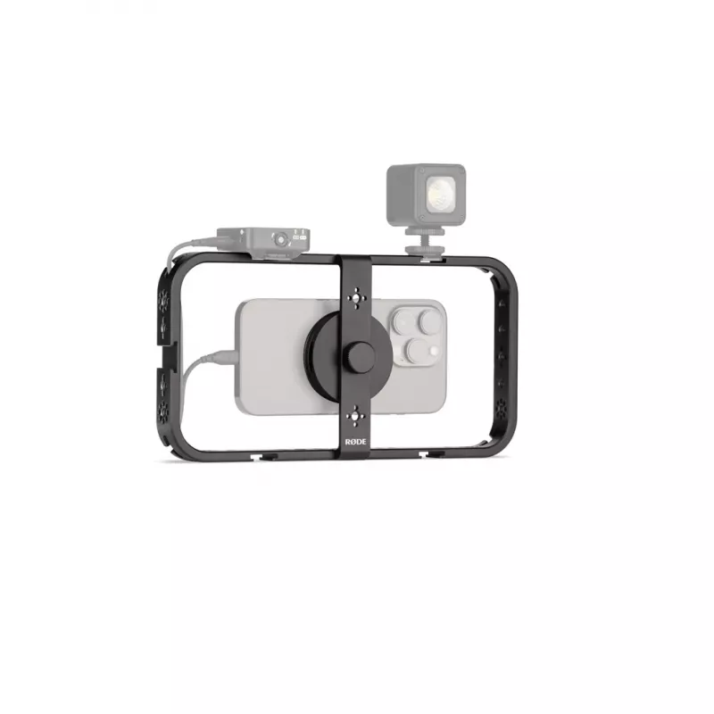 RØDE PHONECAGE telefono narvas juodas 1/4 3/8 colio Plotis 35,5mm Gylis 245mm Aukštis 126mm