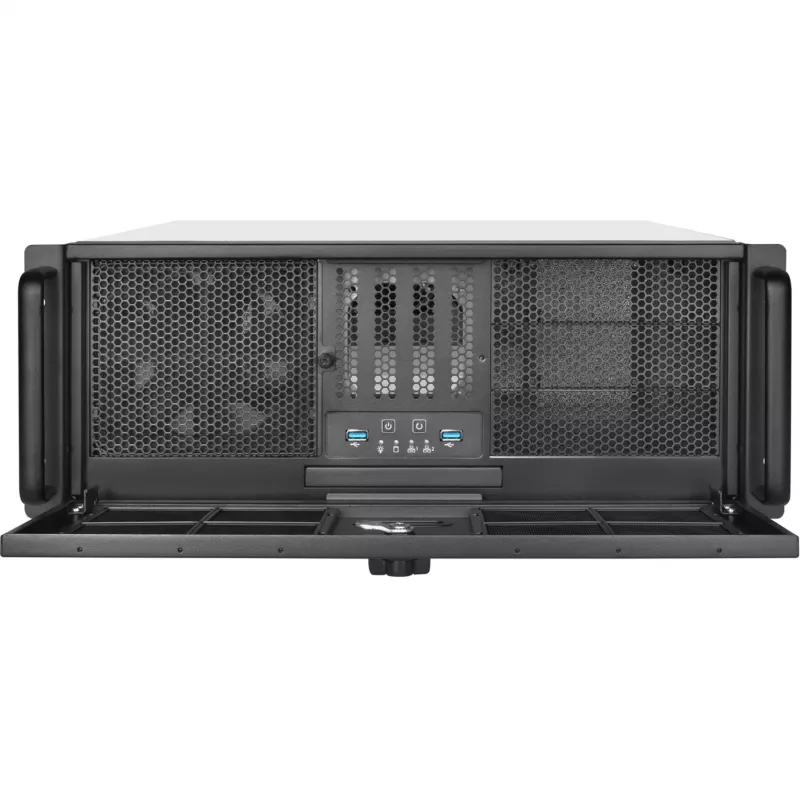 Silverstone RM400 stovo korpusas 4U, juodai pilkas