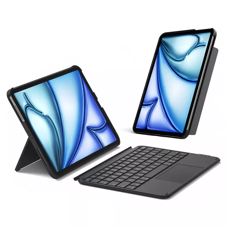 Folio dėklas su klaviatūra Inateck KB04122, skirta 11 colių iPad — QWERTZ išdėstymas, Bluetooth, 500 mAh baterija, 450 g
