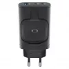 RealPower 450476 belaidis greitasis įkroviklis – juodas, 2 USB-C, 43 W