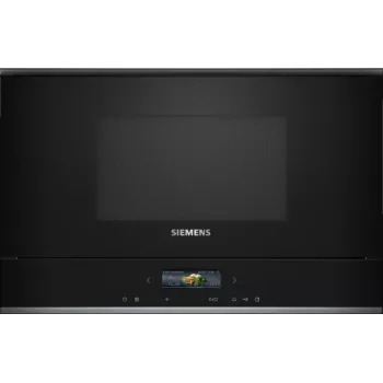 Siemens BF722R1B1 įmontuojama mikrobangų krosnelė, juoda, 21 L, 900 W