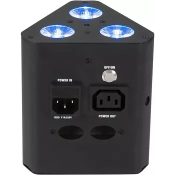 LED baterijinis apšvietimo prožektorius EUROLITE AKKU TL-3 QCL RGB UV, nešiojamas belaidis sceninis/liejamasis šviestuvas