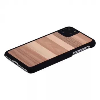 Dėklas iPhone 11 Pro Max iš medžio ir polikarbonato – juodas