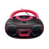 Nešiojamas CD grotuvas Denver TCL-212BT PINK juodas, rožinis