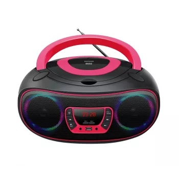 Nešiojamas CD grotuvas Denver TCL-212BT PINK juodas, rožinis