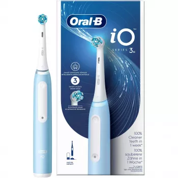 Oral-B Braun iO Series 3N elektrinis dantų šepetėlis šviesiai mėlynas, baltas