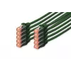 DIGITUS CAT6 S/FTP tinklo kabelis, 0,25 m, žalias, 10 vnt. rinkinys