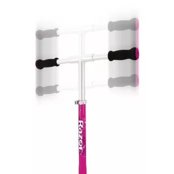 Paspirtukas Razor A5 Lux rožinis – sulankstomas aliuminis, 20 cm poliuretano ratai, reguliuojamas vairas, max apkrova 100 kg