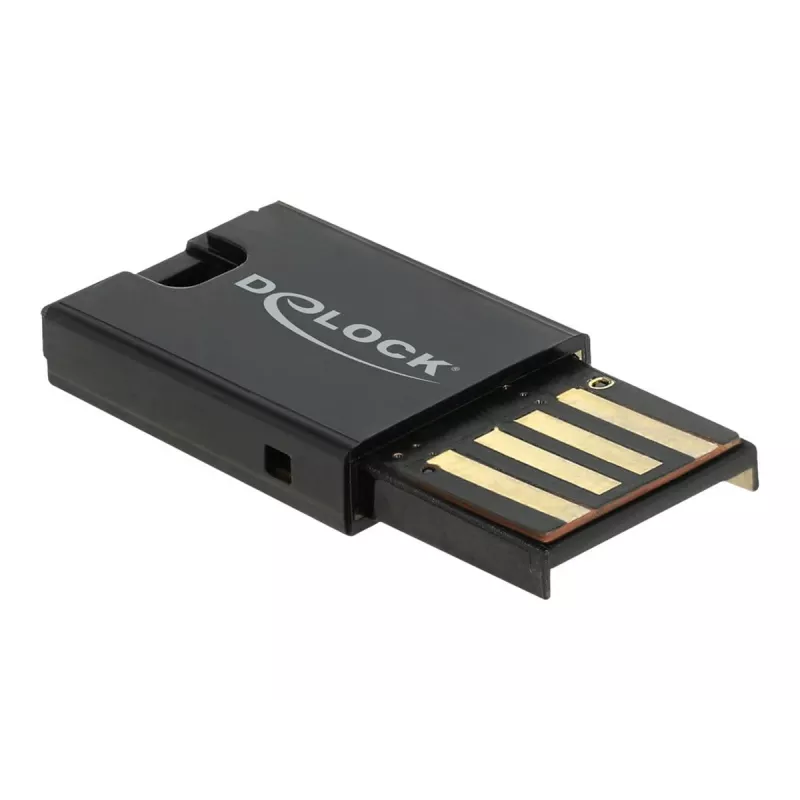 DeLOCK USB 2.0 kortelių skaitytuvas juodas MicroSD MicroSDHC MicroSDXC 480 Mbit/s