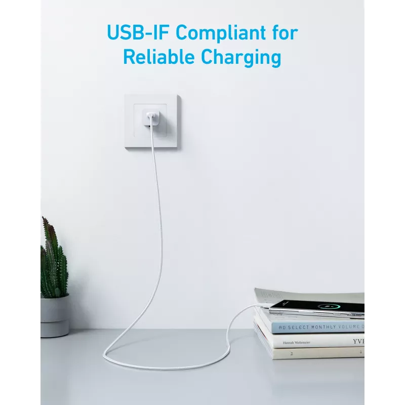 USB laidas Anker 322 1,8 m USB-A USB-C baltas