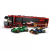 LEGO CITY 60445 F1 sunkvežimis su RB20 ir AMR24 F1 automobiliais