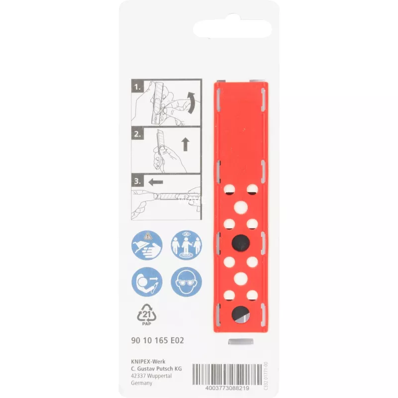 Geležtės 18mm peiliui CutiX 90 10 165 BK (10 vnt.) 90 10 165 E02 Knipex