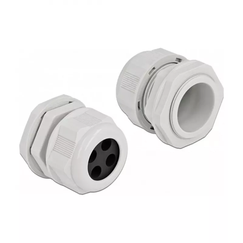 Kabelio įvadas DeLOCK 60384 pilkas plastikinis 2 vnt.