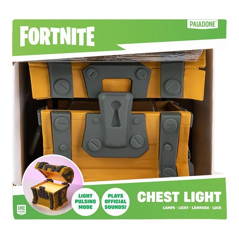 Stalinė lempa Paladone Fortnite Chest Light – teminis LED šviestuvas