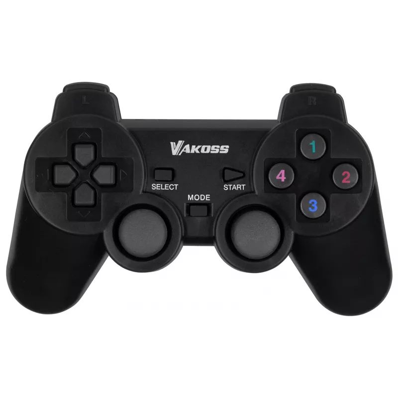 Belaidis žaidimų pultas VAKOSS GP-3925BK juodas RF analoginis/digitalinis PC ir PlayStation 3, 12 mygtukų, 2,4 GHz, nano imtuvas