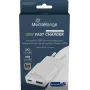 Įkroviklis MediaRange MRMA125 30W 2 prievadai (1x USB-A, 1x USB-C, GaN) baltas