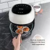 Kepimo puodas Sponge Air Fryer stiklinis 4L skaidrus dizainas