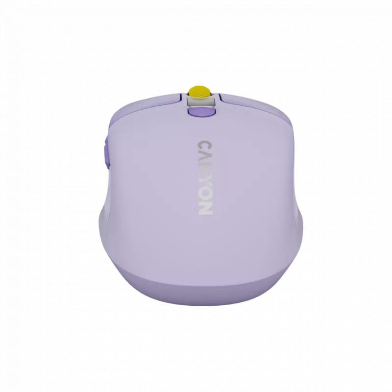 Belaidė pelė CANYON MW-26 LCD Silent Dual Mode Wireless (violetinė)