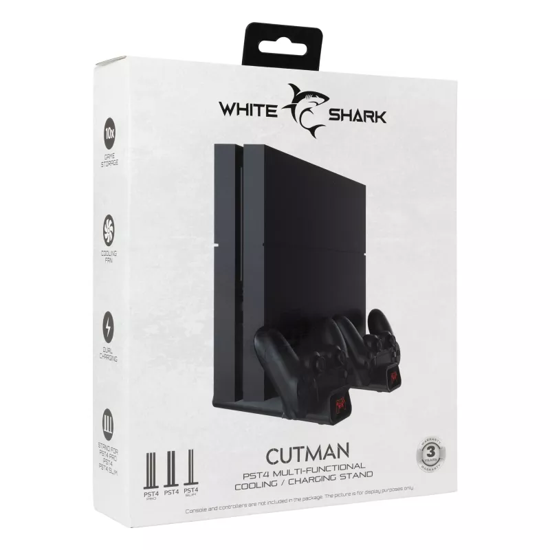 Aušinimo stovas White Shark PS4-19076 Cutman su 2 valdiklių įkrovimo stotelėmis