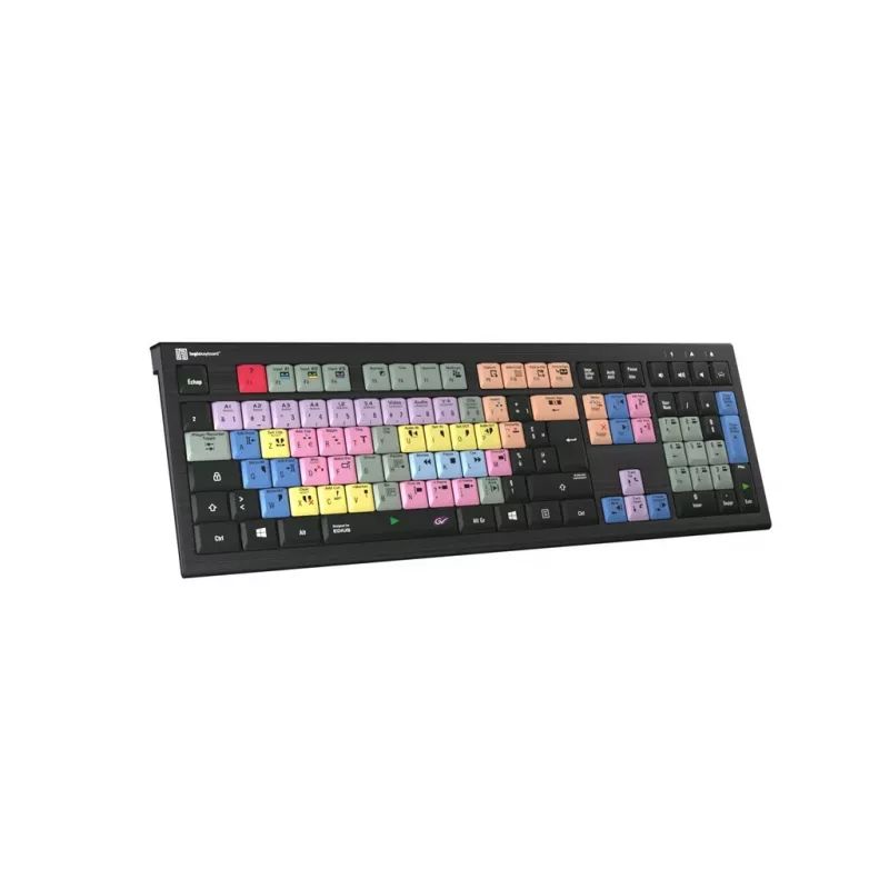 Logickeyboard LKB-EDIUS-A2PC-FR klaviatūra, universali USB, AZERTY prancūziška, juoda