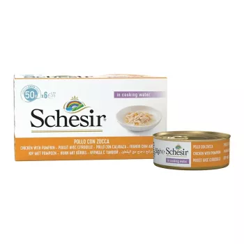 SCHESIR vištienos filė su moliūgu sultinyje – šlapias kačių ėdalas – 6x50g