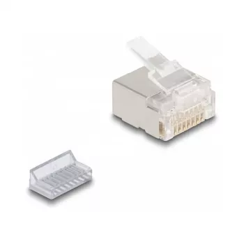 DeLOCK RJ45 kištukas Cat.6A ploniems ir plokštiems kabeliams, 100 vnt. rinkinys