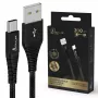 USB Type-A į USB-C laidas Extralink Smart Life pintas 2 m — 15W (5V 3A) juodas
