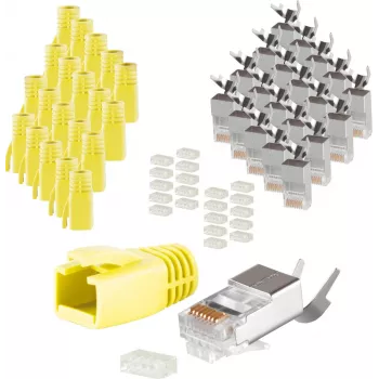 RJ-45 kištukas ShiverPeaks 72067-20Y geltonas