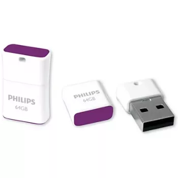 Philips FM64FD85B/00 USB atmintukas 64 GB USB Type-A 2.0 violetinė, balta